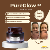 1+1 Free | PureGlow Black Tea Mask™ – Clear, youthful skin that exudes confidence