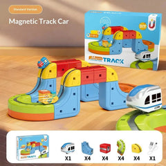 Electric Track Car Toy | Magnetic Modular Track | Gravity Defying Design | Kids Play Set