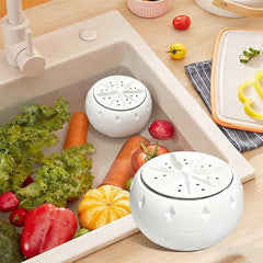Everspin Produce Washer | USB Vortex Cleaning for Vegetables, Compact White Design