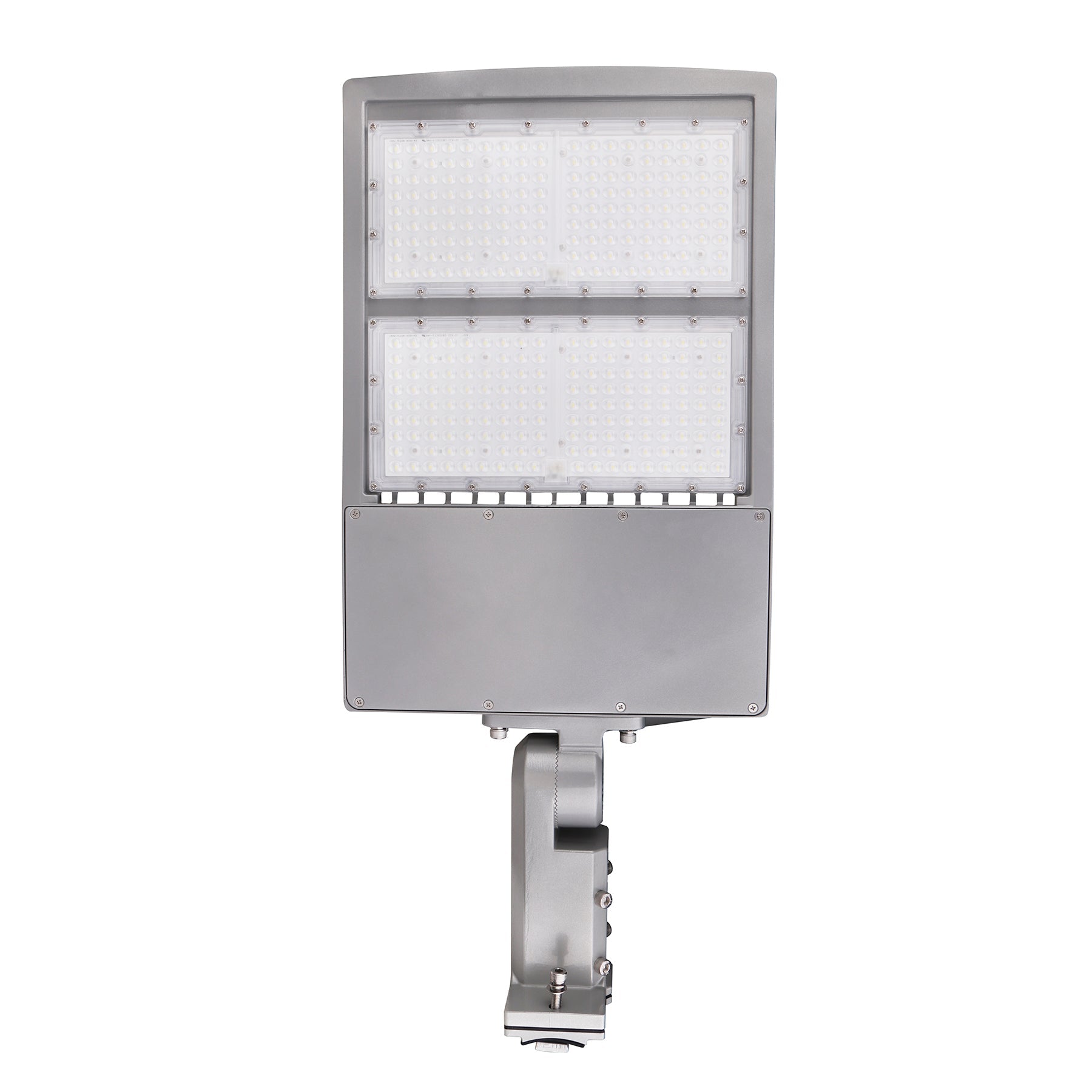 Lampadaire LED 300 W avec cellule photoélectrique du crépuscule à l'aube, 5 700 K, montage universel, argent, étanche IP65, AC100-277 V, éclairage de parking LED - éclairage public extérieur pour zones commerciales