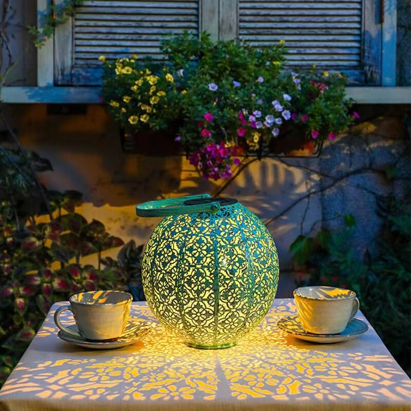 Tiffany Solar Creative Hollow Lantern Waterproof LED Outdoor  Lawn Landscape Light