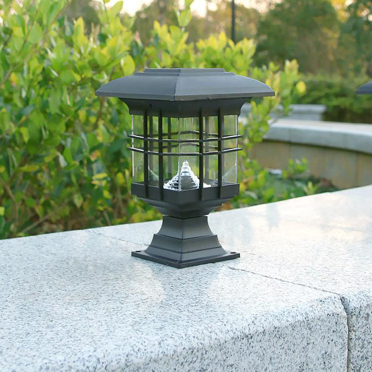 Lanterne solaire carrée moderne et simple à LED pour pelouse et jardin