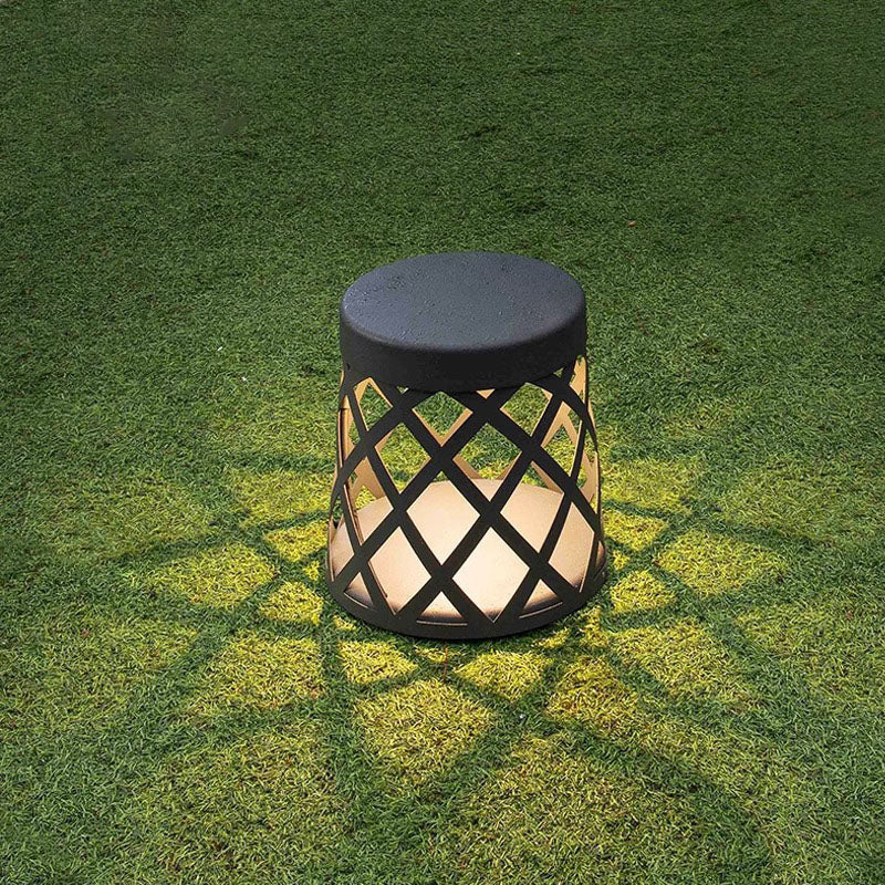 Modern Minimalist Waterproof Round Mesh Aluminum LED Outdoor Lawn Landscape Light For Garden