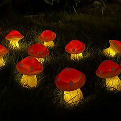 Modern Creative Mushroom Solar LED Outdoor Waterproof Garden Light String