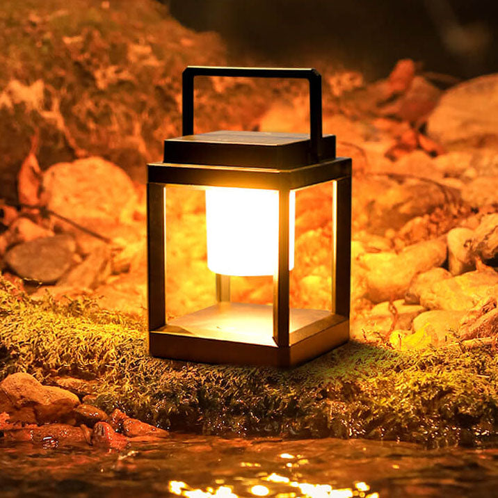 Lampe de paysage de camping à LED portable et solaire pour extérieur 