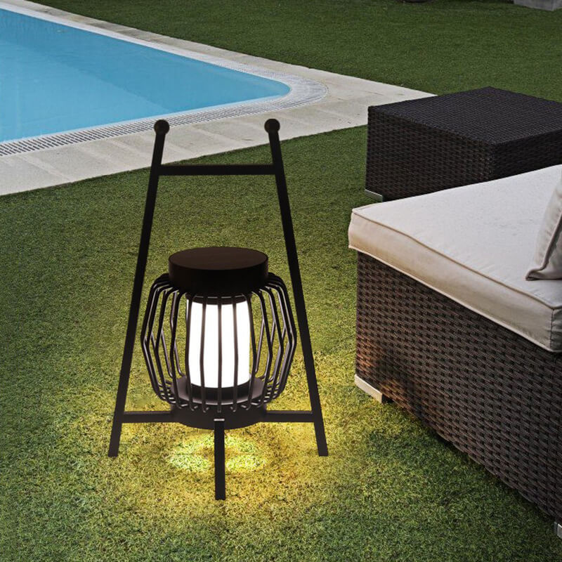 Modern Simple Stainless Steel Cage LED Outdoor Landscape Light