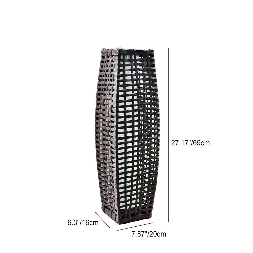 Simple Rattan Weaving Hollow LED Outdoor Solar Lawn Landscape Light