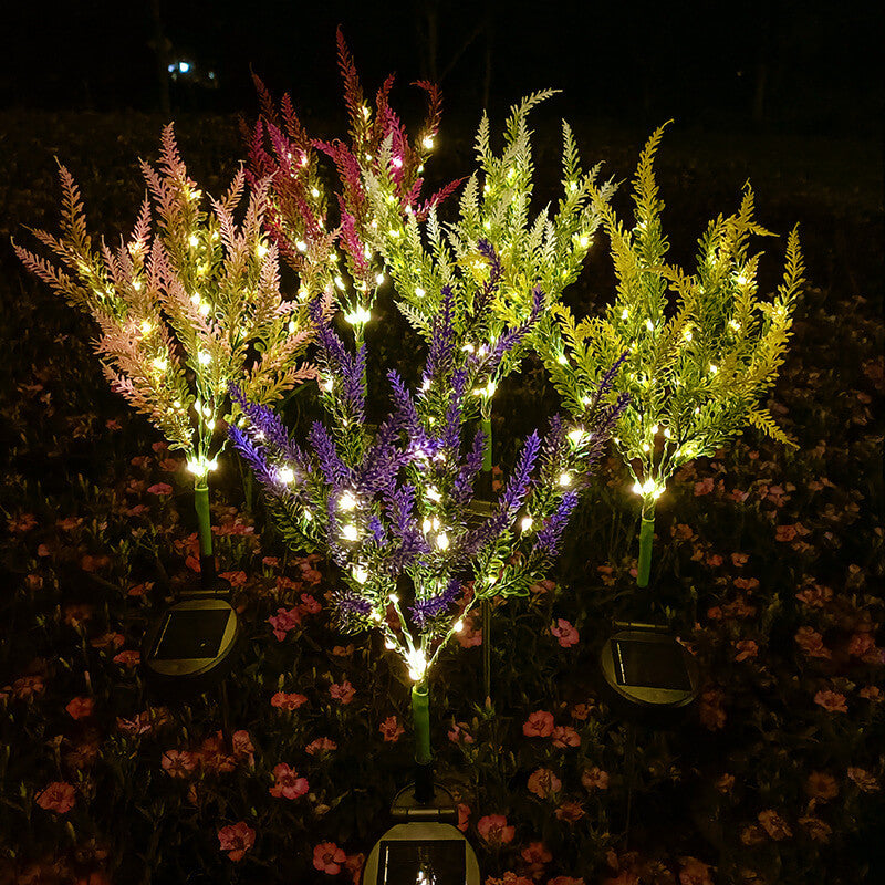 Solar Modern Garden Simulation Flower-Shaped LED Ground Plug Outdoor Light