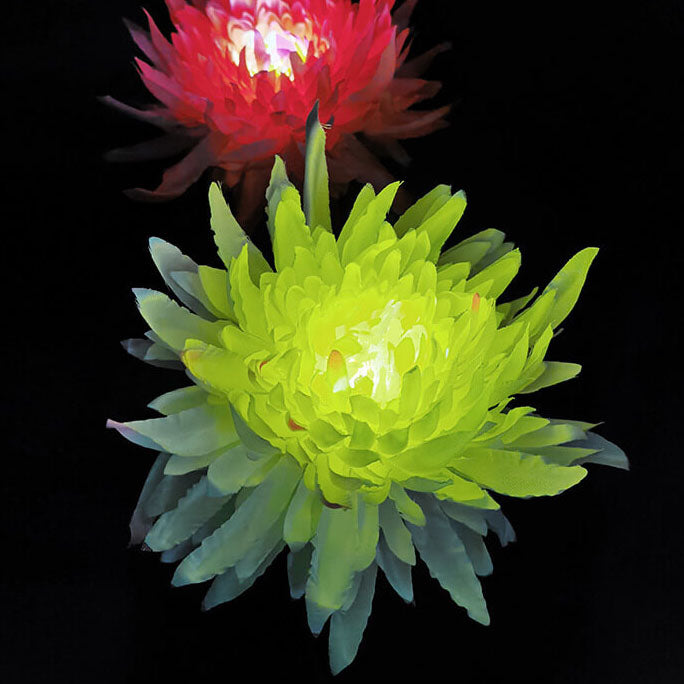 Lampe d'extérieur à LED décorative pour pelouse, imperméable, simulation de chrysanthème 