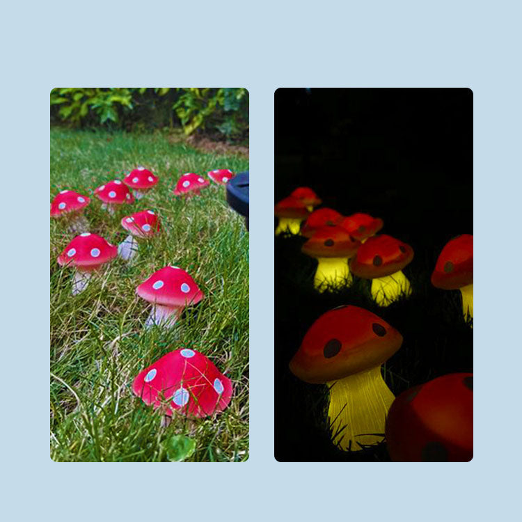 Modern Creative Mushroom Solar LED Outdoor Waterproof Garden Light String