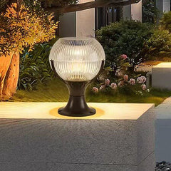 Solar RGB Globe Post Head Outdoor Waterproof 1-Light Garden Landscape Light