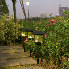 Lanterne solaire carrée moderne et simple à LED pour pelouse et jardin