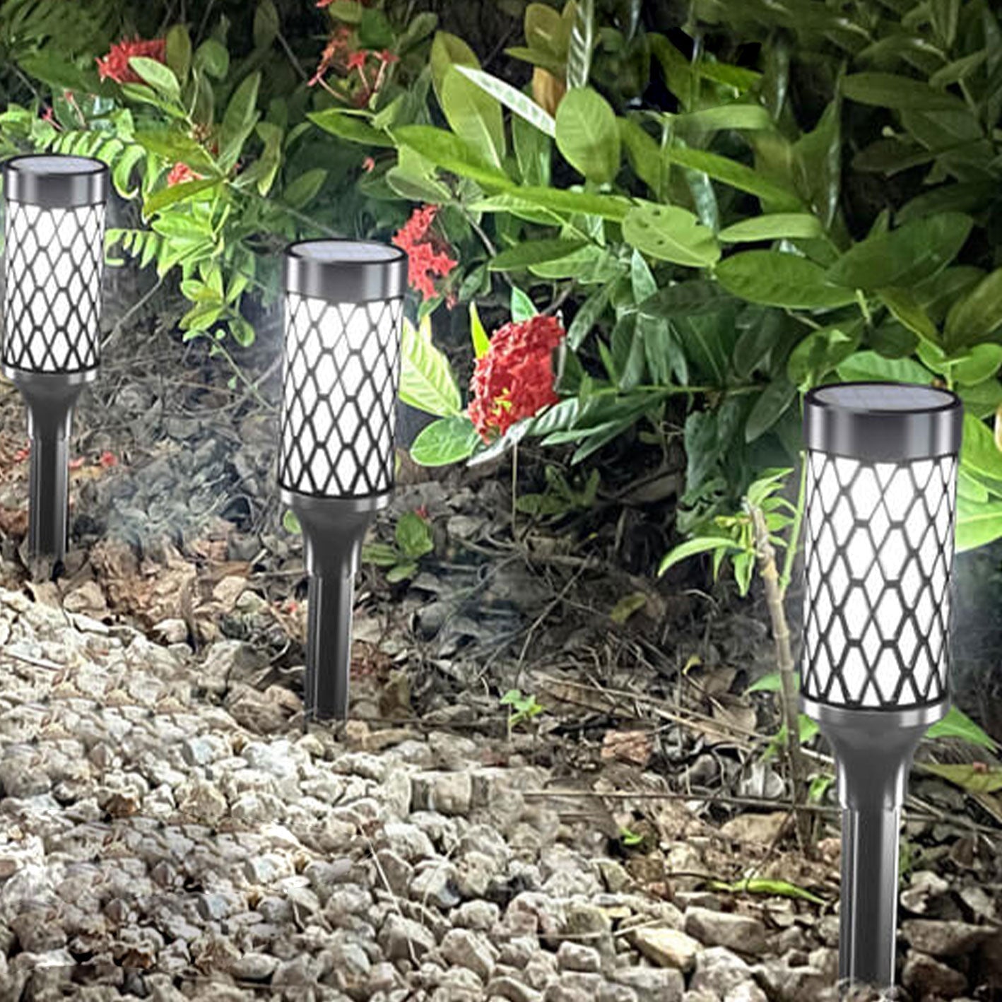 Solar Column Lawn Garden Decorative LED Path Lamp