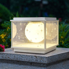 Modern Simplicity Aluminum Alloy Glass Square Ball LED Outdoor Landscape Light For Garden