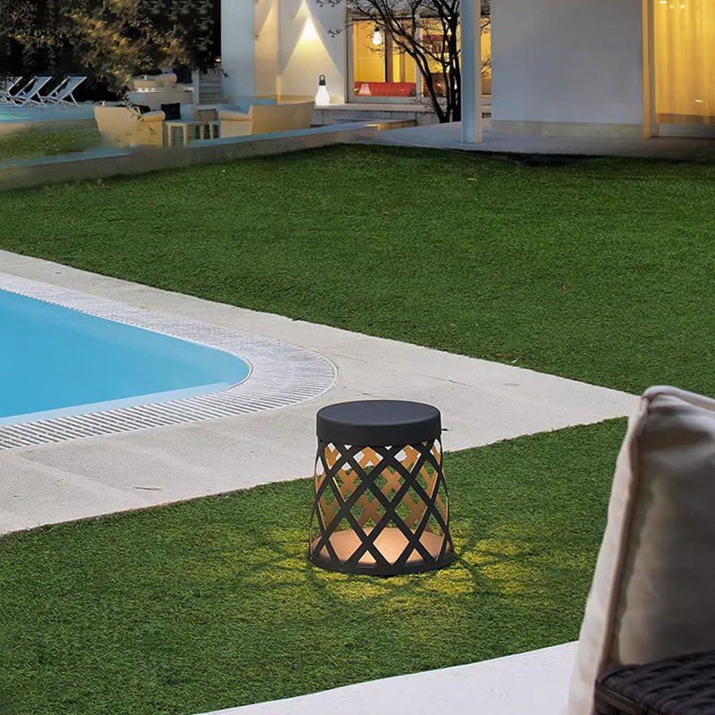 Modern Minimalist Waterproof Round Mesh Aluminum LED Outdoor Lawn Landscape Light For Garden