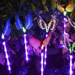 Outdoor Decoration Simulation Fiber Optic Butterfly LED Lawn Insert Landscape Light