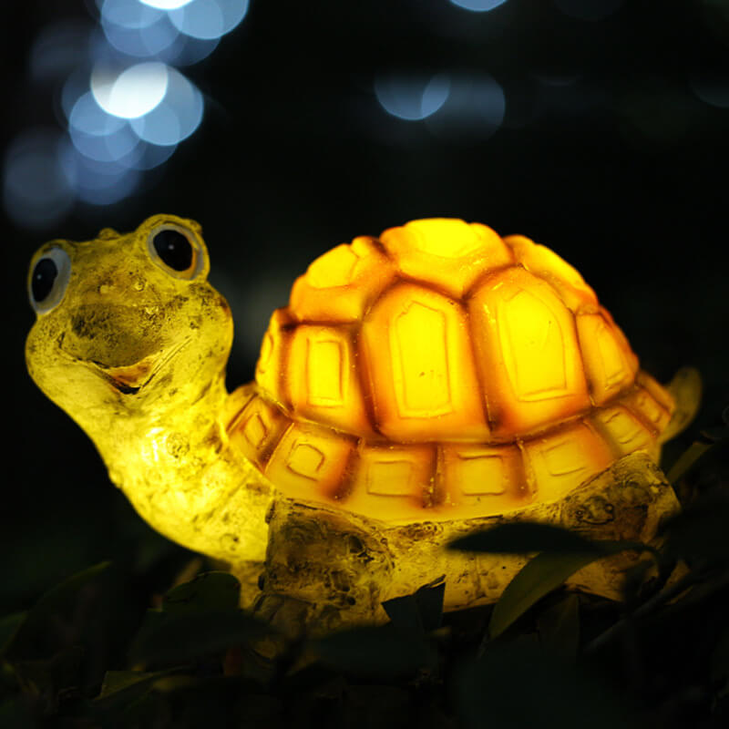 Lampe de jardin à LED solaire en résine en forme d'animal créative et étanche 