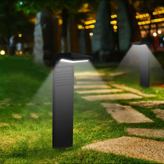 Lámpara LED solar cuadrada plana y sencilla para exteriores, impermeable, para jardín, suelo, paisaje 