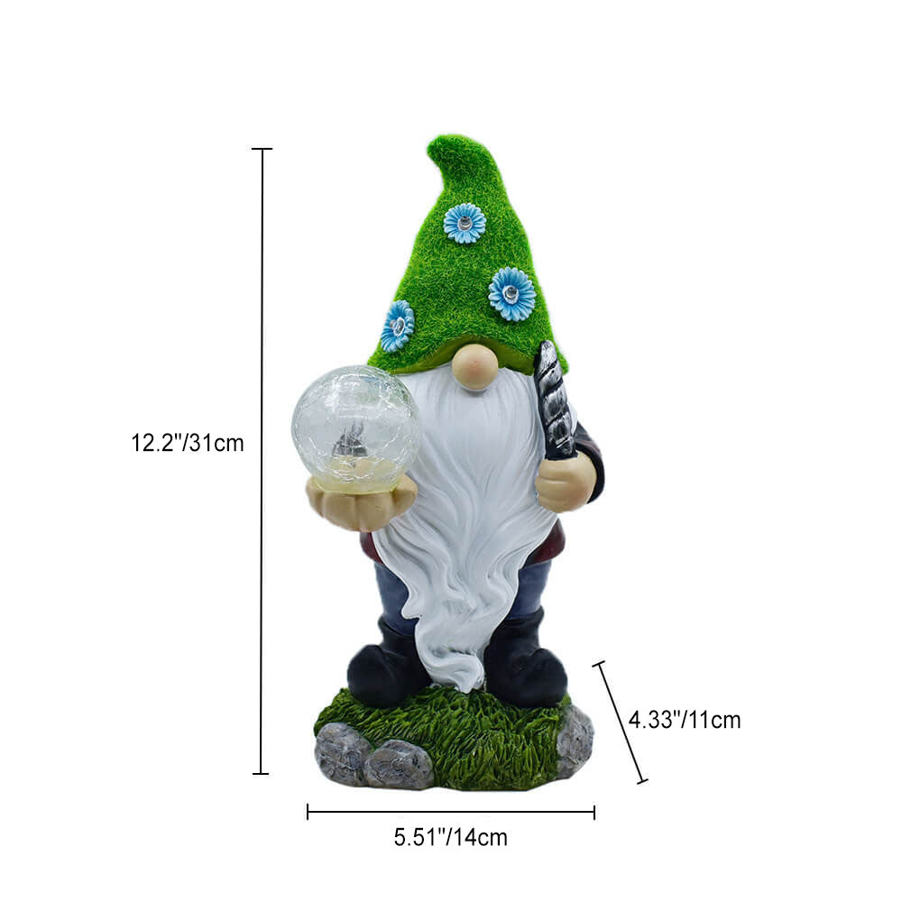 Solar Modern Resin Lily Beard Dwarf Decoration Outdoor Landscape Light