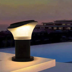 Columna solar para exteriores con cabezal inclinado ABS LED para patio, luz de paisaje 