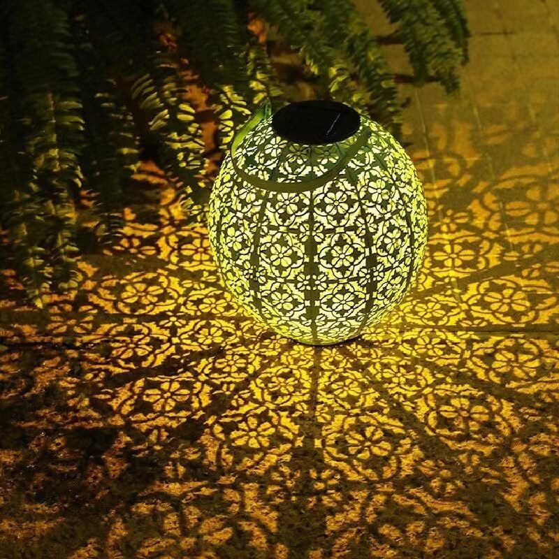 Tiffany Solar Creative Hollow Lantern Waterproof LED Outdoor  Lawn Landscape Light