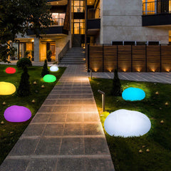 Modern Pebble PE Luminous Waterproof Outdoor Lawn Landscape Light