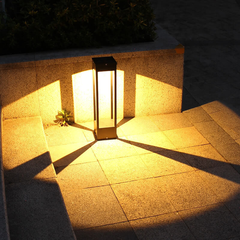 Modern Simple Solar Square Frame LED Outdoor Lawn Garden Landscape Light