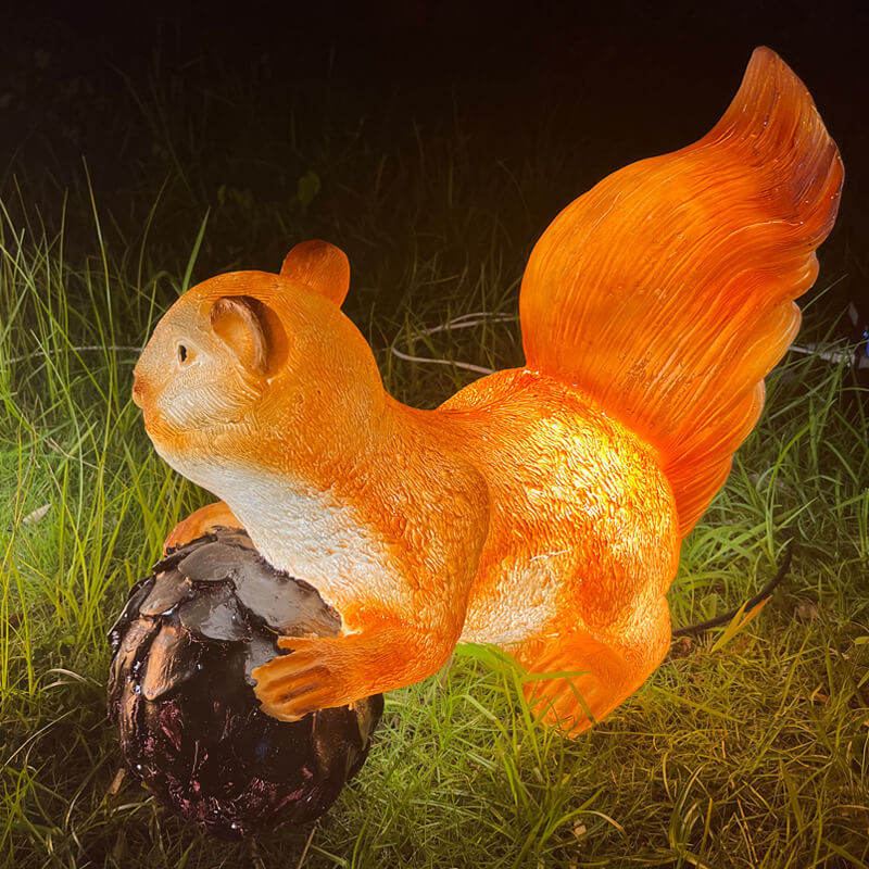 Outdoor Waterproof Resin Squirrel LED Lawn Landscape Light