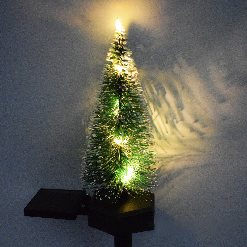 Décoration de pelouse moderne pour sapin de Noël solaire 