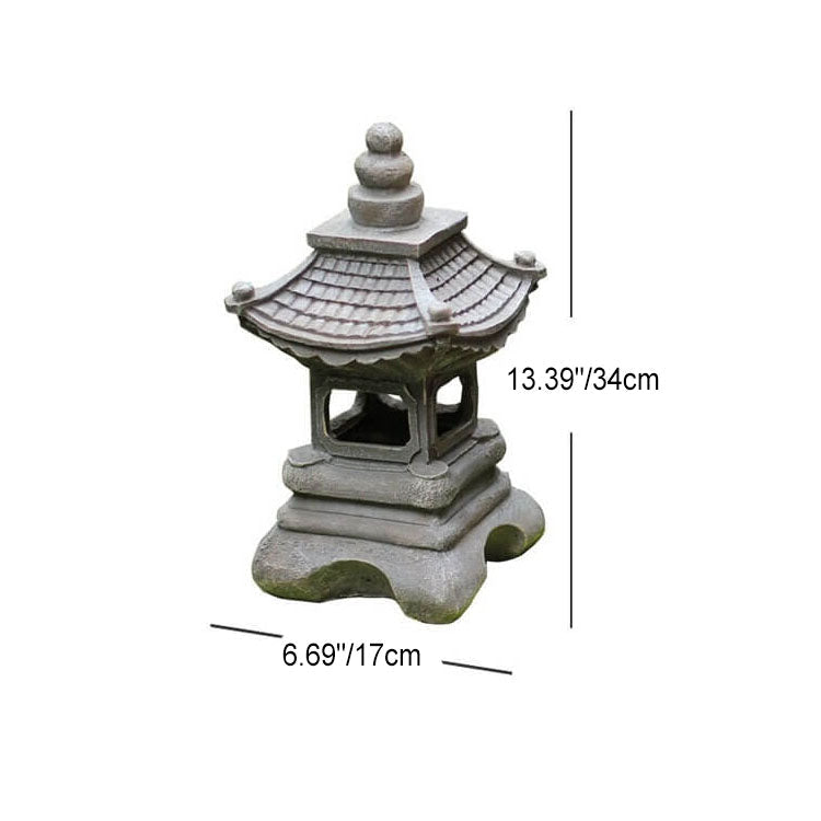 Japanese Zen Solar Waterproof Pagoda Stone LED Outdoor Garden Decoration Landscape Light