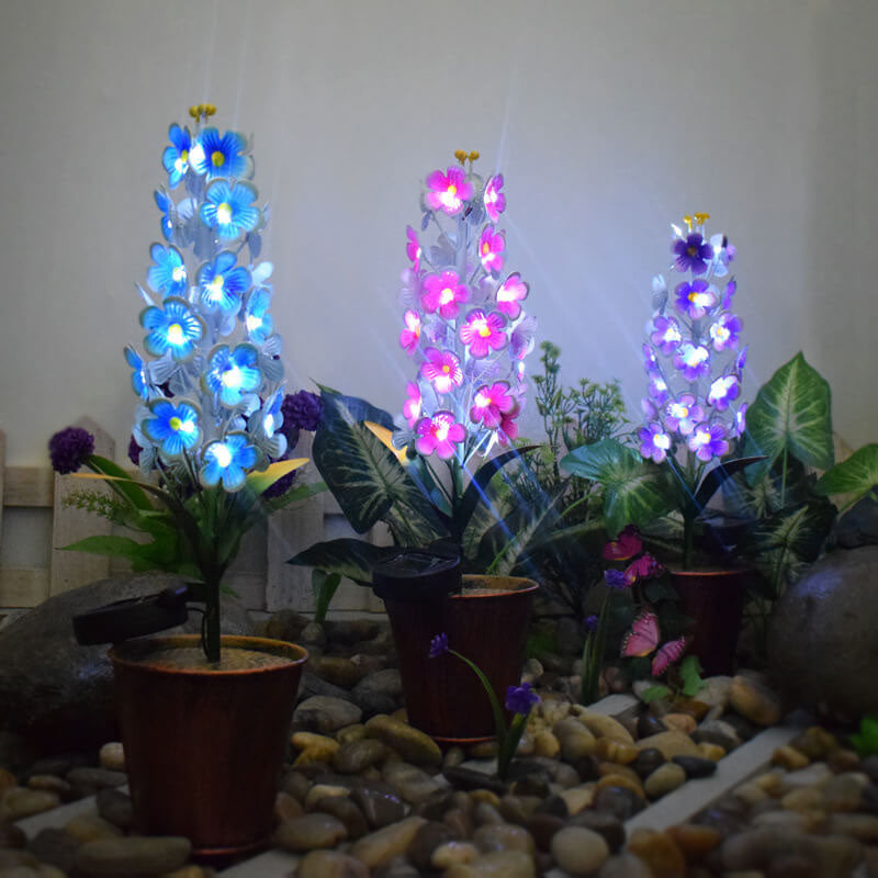 Solar Simulation Flower Potted Plant Outdoor LED Lawn Landscape Light