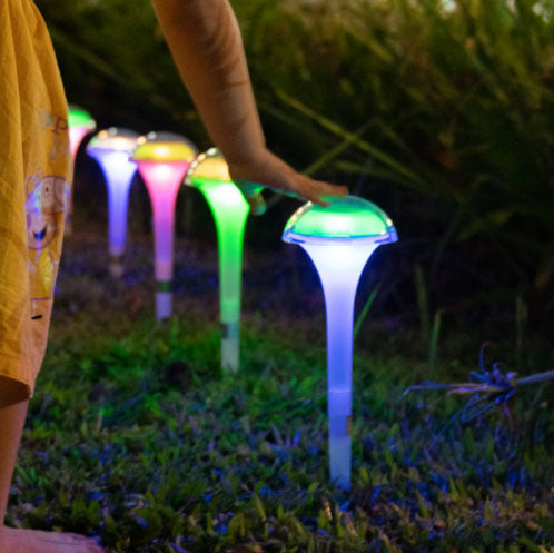 Luz LED de inducción con control solar para medusas para exteriores, luz de jardín para paisaje 