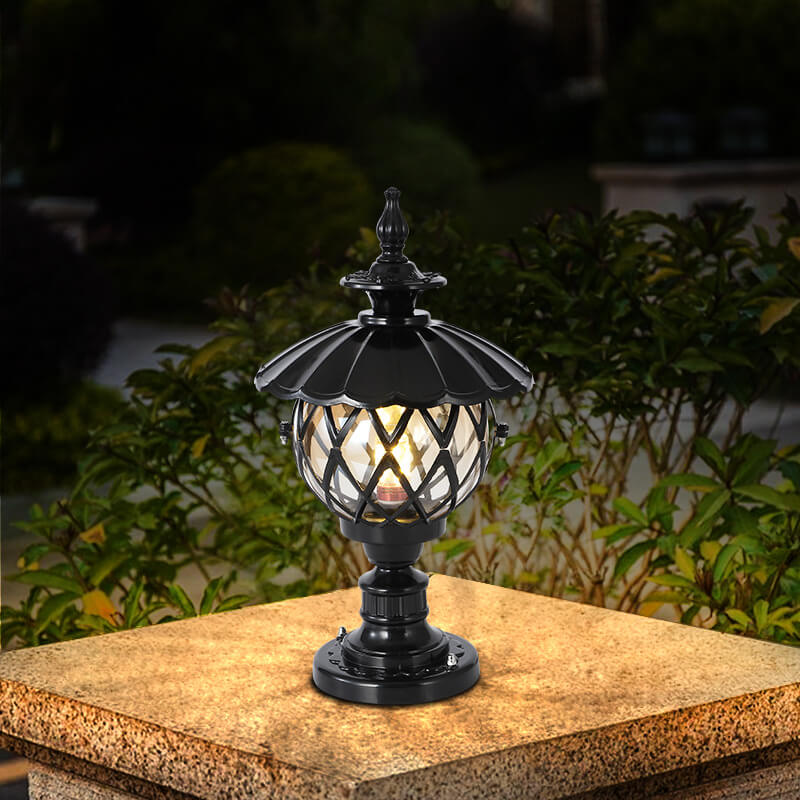 European Outdoor Lotus Column Head Light 1-Light Waterproof Garden Landscape Light