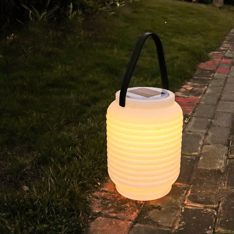 Linternas decorativas solares impermeables PE Camping portátil LED luz exterior 