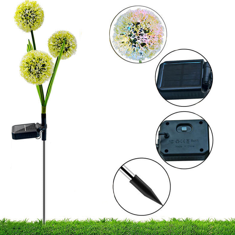 Solar Dandelion LED Outdoor Garden Decorative Ground Insert Path Light