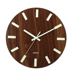 Horloge murale en bois phosphorescente