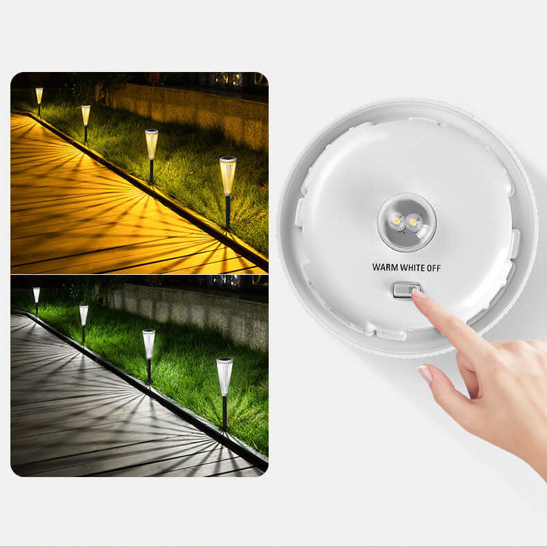 Lampe de paysage à LED imperméable à l'eau pour jardin, pelouse, parapluie creux d'extérieur solaire 