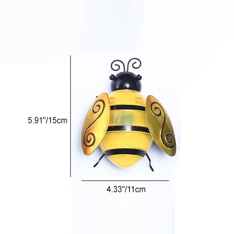 Outdoor Solar Waterproof Plastic Animal Bee Decor LED Lawn Landscape Light