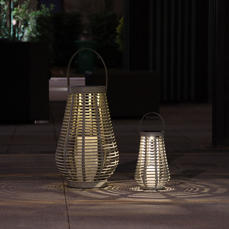 Solar Modern Simple Rattan Cage-Shaped LED Outdoor Landscape Lighting