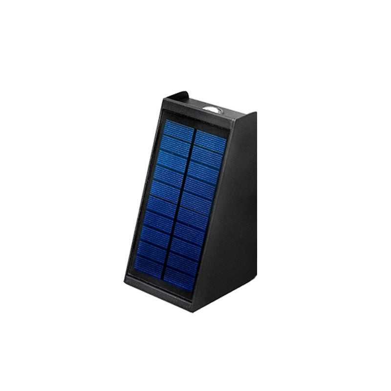 Simple Solar Bright Geometric Square Outdoor Waterproof LED Wall Sconce Lamp