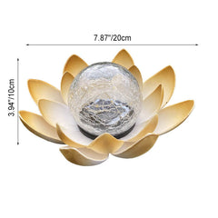 Solar Modern Glass Lotus LED Outdoor Landscape Light