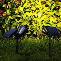 Luz LED giratoria para césped exterior, con energía solar, impermeable y ABS 