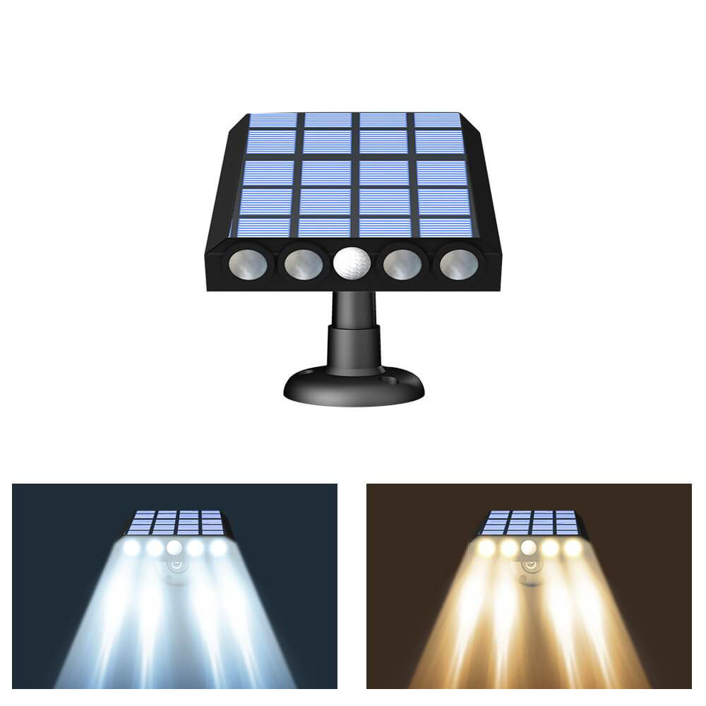 Modern Solar Human Sensor Waterproof Outdoor LED Wall Light