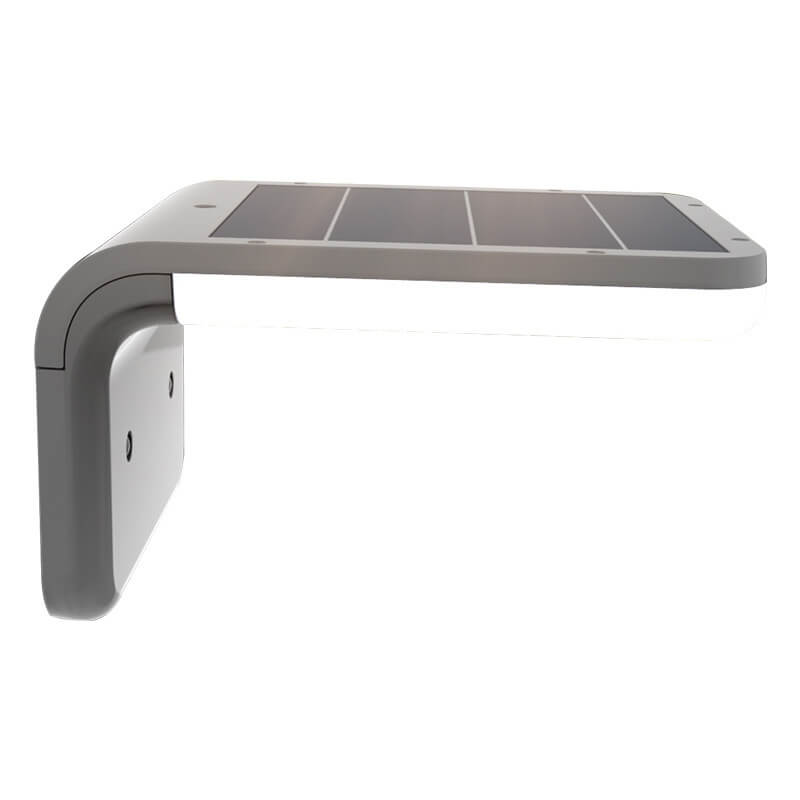 Lámpara de pared solar para jardín al aire libre con sensor humano, moderna, de aluminio, resistente al agua 