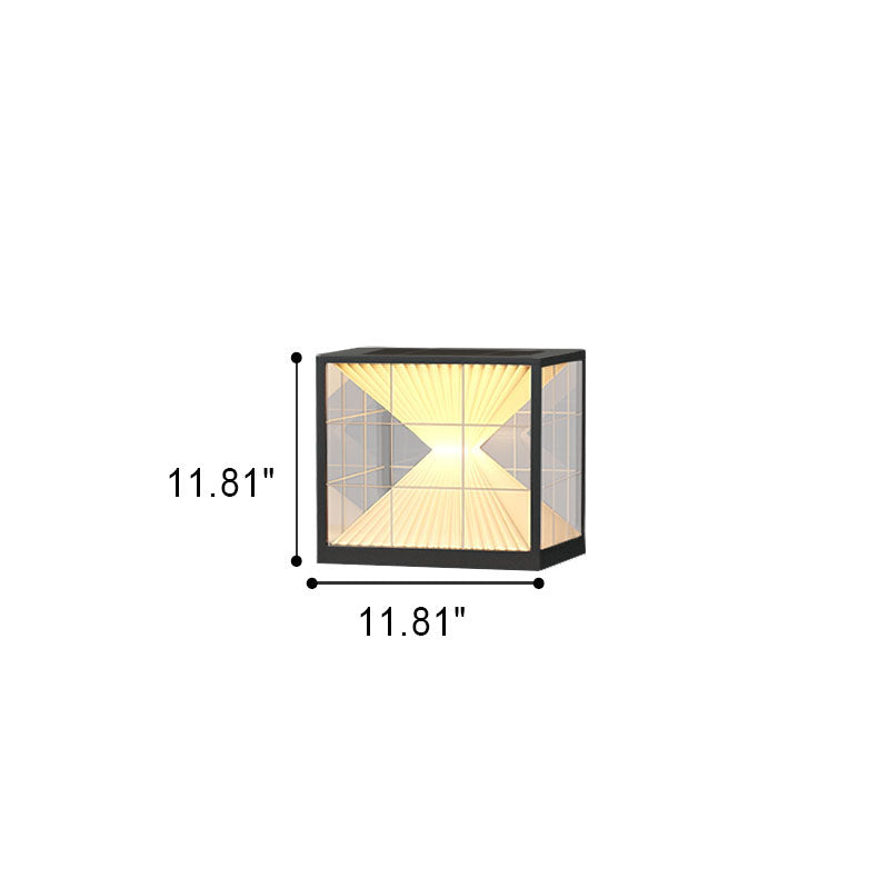 Poste de luz para puerta exterior, moderno, creativo, rectangular, de acrílico y acero inoxidable, resistente al agua 