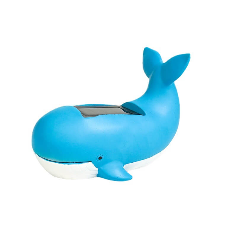 Lampe solaire créative en résine en forme de baleine pour extérieur 