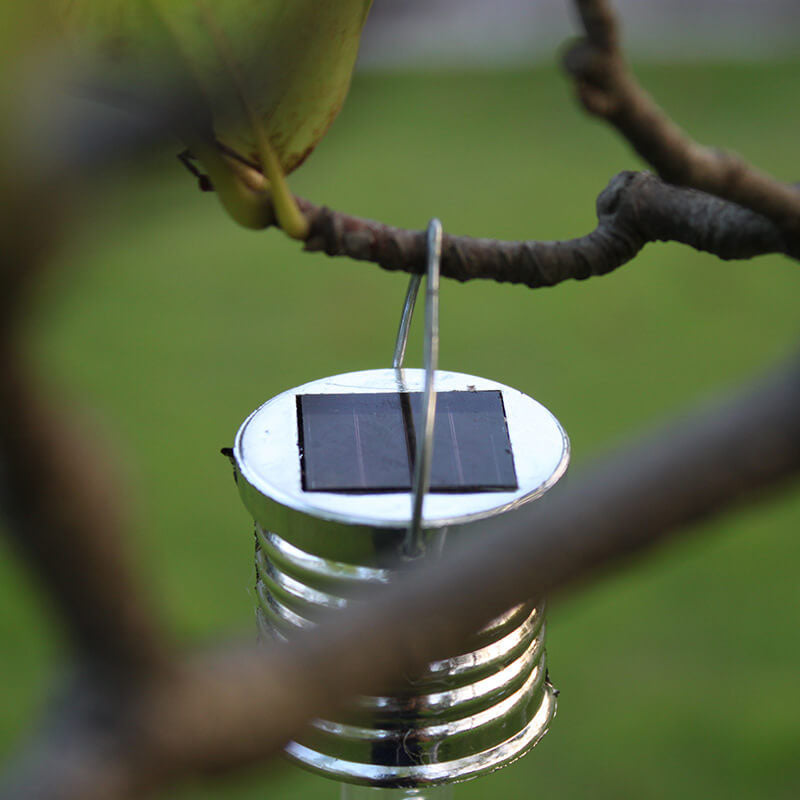 Lámpara colgante moderna de acrílico con LED solar para exteriores, para jardín, patio, resistente al agua 