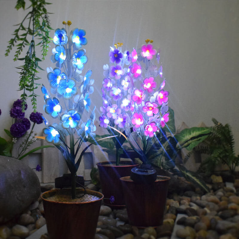 Solar Simulation Flower Potted Plant Outdoor LED Lawn Landscape Light