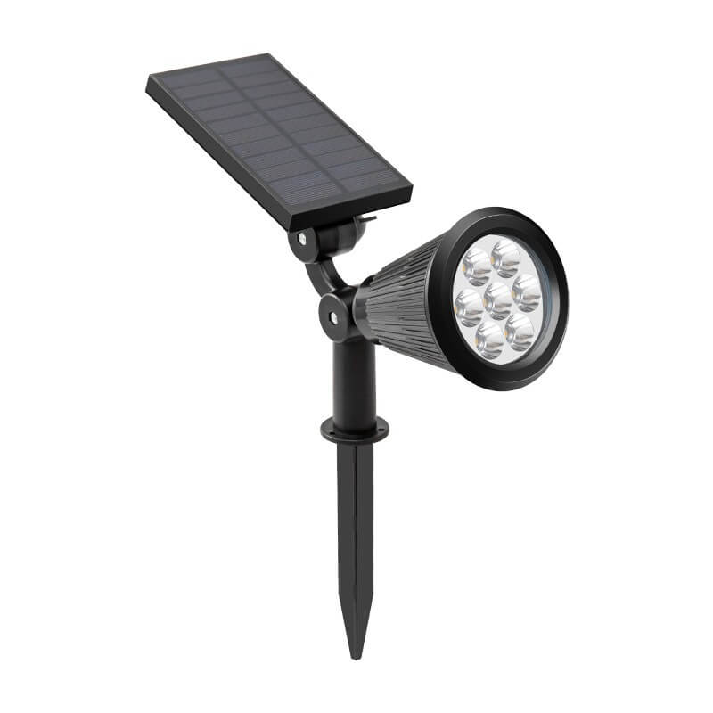 Luz LED giratoria para césped exterior, con energía solar, impermeable y ABS 