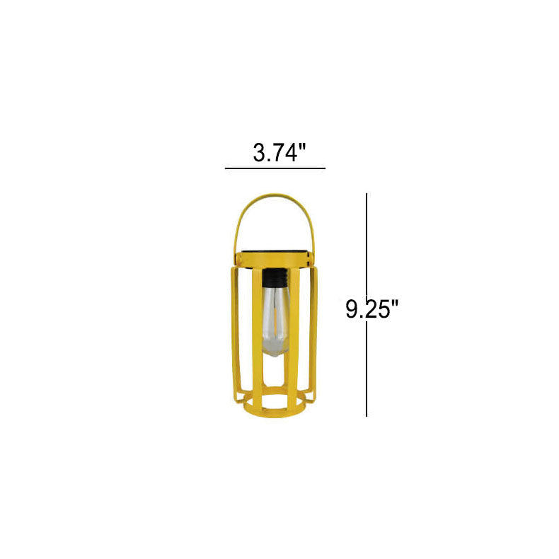 Lámpara LED solar creativa de hierro con forma de jaula para exteriores, para jardín y paisaje 